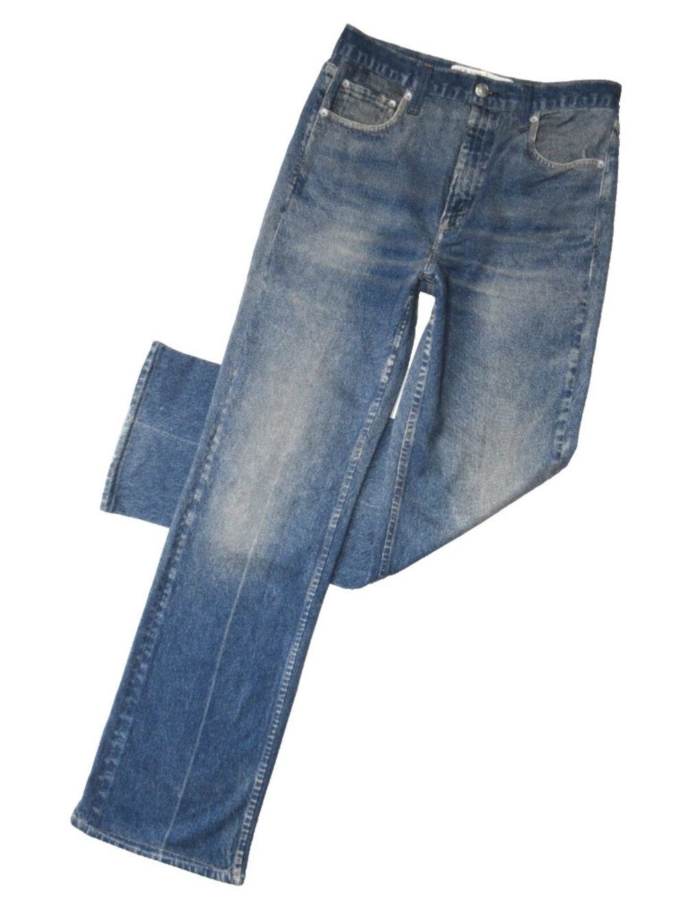 NWT rag & bone Miramar Shea in Ryder Relaxed Straight Printed Faux Jean Pants 25
